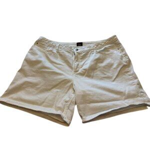 Lee Women’s White Jean Shorts High Rise Classic Denim